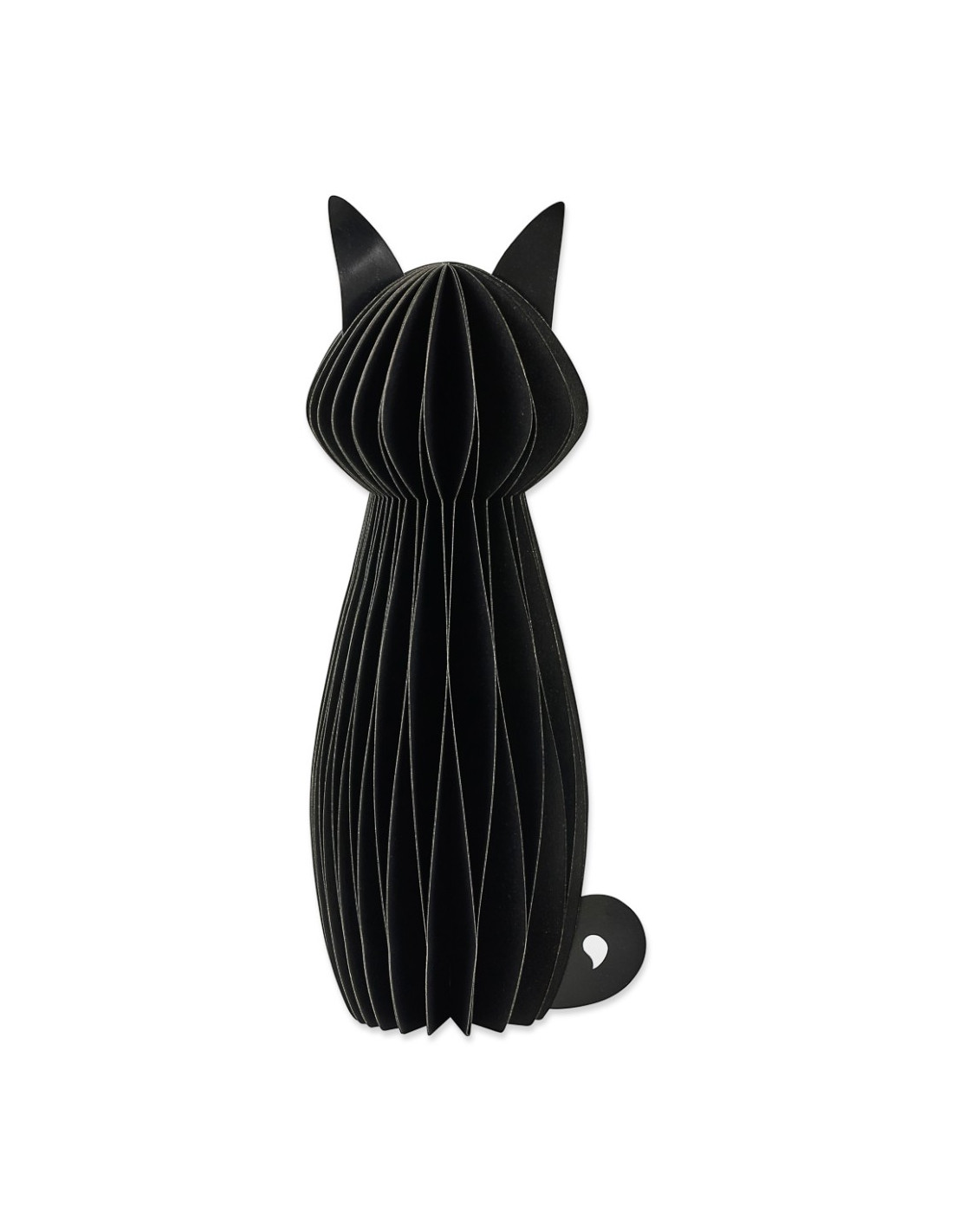 Sort fastelavns kat, honeycomb, 30 cm.