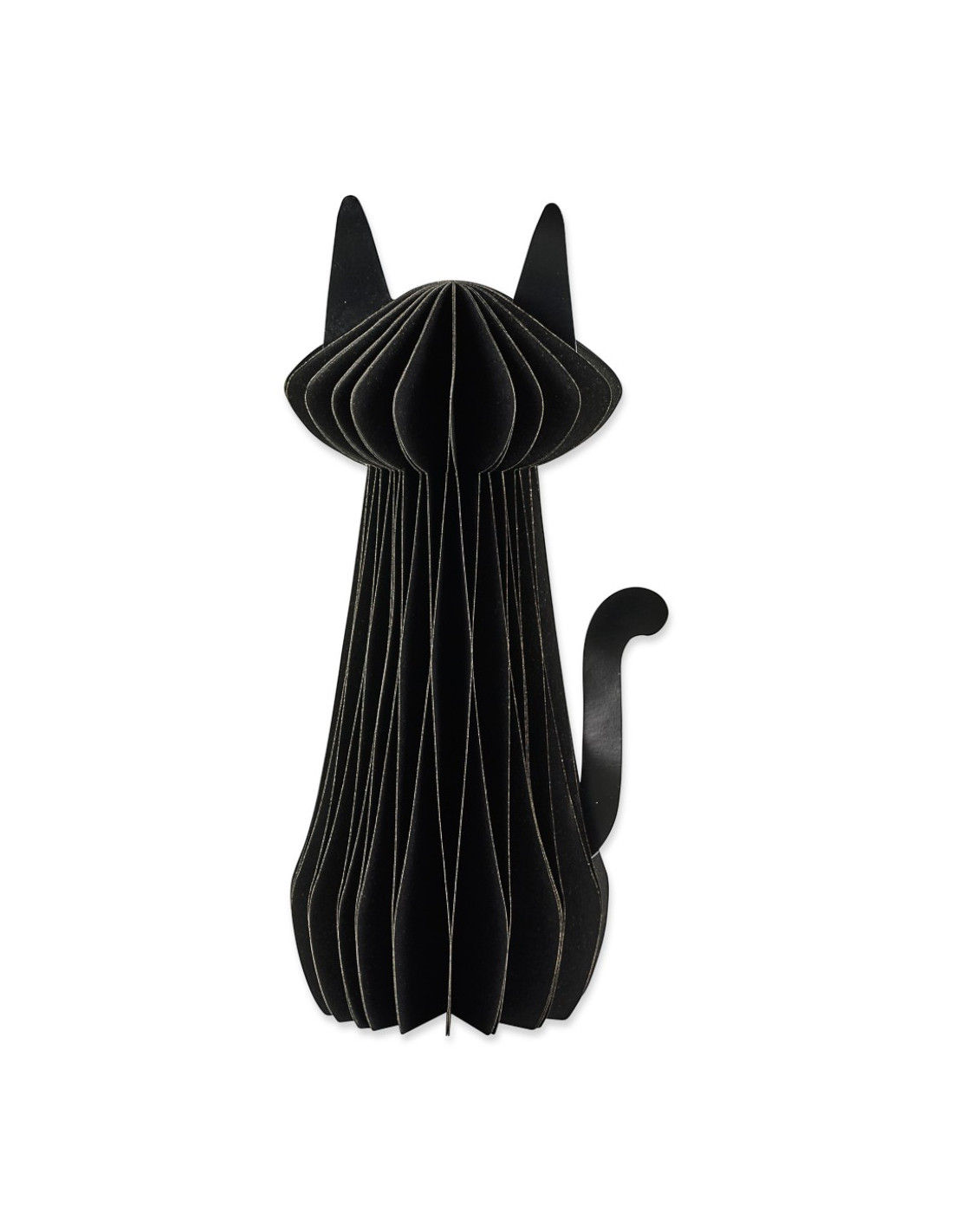 Sort fastelavns kat, honeycomb, 25 cm.