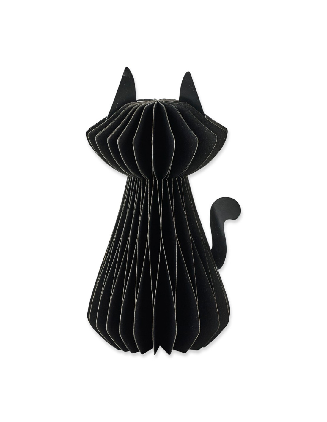 Sort fastelavns kat, honeycomb, 20 cm.
