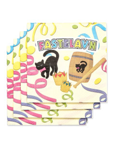 Fastelavn servietter, 16 stk.