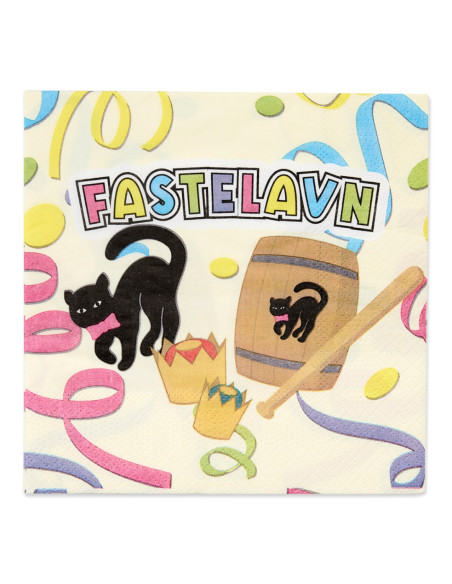Fastelavn servietter, 16 stk.