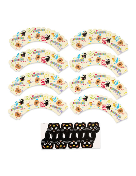 Fastelavn cupcake wrapper, 8 stk.