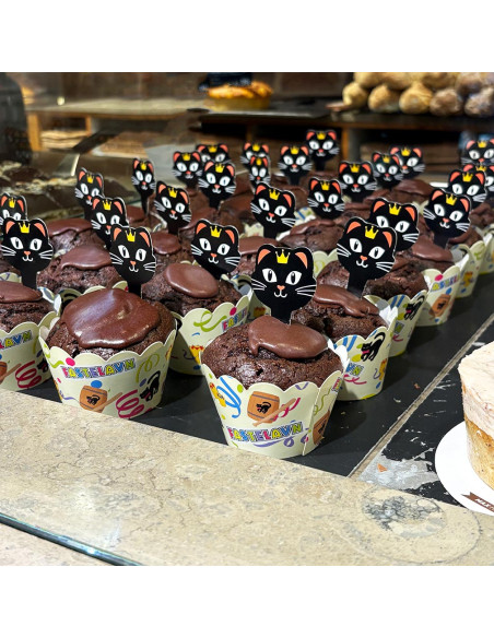 Fastelavn cupcake wrapper, 8 stk.